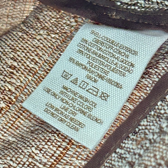 Free People Moto Style Distressed Jacquard Jacket size 0 Brown Woven Tapestry - Picture 8 of 16